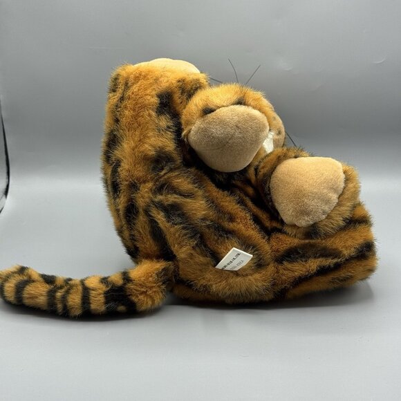 Golden Bear Company Vintage Tiger Plush 12" Seated Stuffed Animal Made In Korea - Picture 7 of 11